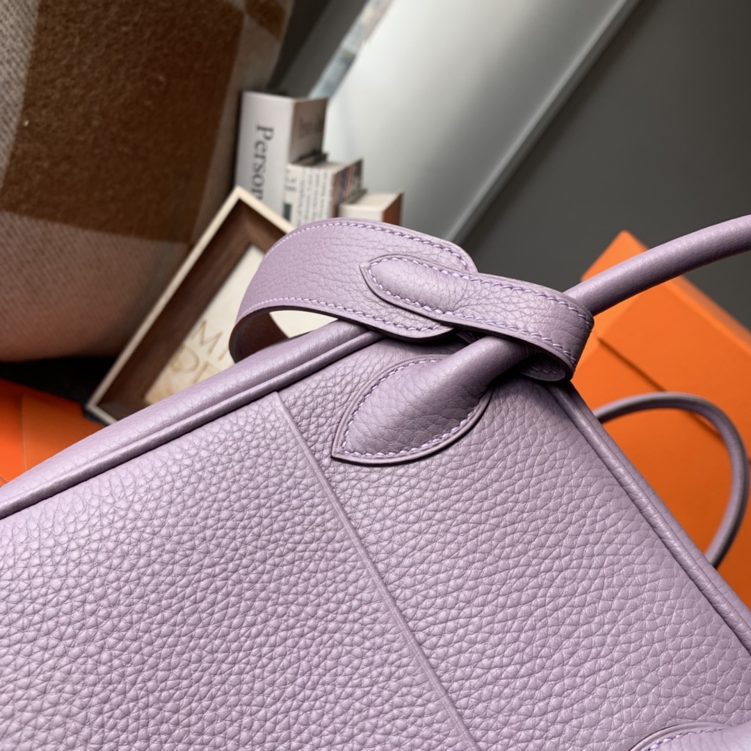 에르메스 린디백30 은장 퍼플 끌레망스 가죽